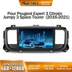Awesafe autoradio android 13 pour peugeot expert 3 citro�n jumpy 3 space tourer (2016 - 2021) 6go + 128go ...