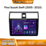 Awesafe autoradio android 13 pour suzuki swift (2005 - 2010) 2go + 64go avec 10'' �cran tactile carplay ...