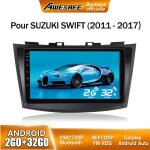 Awesafe autoradio android 13 pour suzuki swift (2011 - 2017) 2go + 32go avec 9'' cran tactile carplay ...