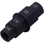 Axe roue moto avant, cl spciale, hexagonal (noir)