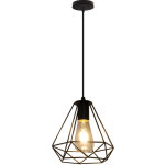 Axhup ? suspension luminaire industrielle vintage e27 ? m�tal noir anti - corrosion ? abat - jour 20x20cm ...