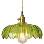 Axhup suspension en verre abat - jour fleur plafonnier industriel r�tro e27 lampe suspendue pour cuisine ...