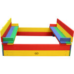 Axi ella bac � sable enfant multicouleur - 100 x 95 cm bac � sable pour enfants en bois fsc avec couvercle ...