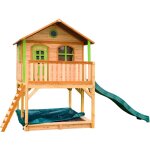 Marc maison enfant avec bac � sable & toboggan vert aire de jeux pour l'ext�rieur en marron & vert maisonnette ...