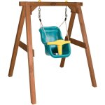 Axi portique en bois marron - balançoire bébé balançoire turquoise / jaune pour les enfants à partir ... Axi portique en bois marron - balançoire bébé balançoire turquoise / jaune pour les enfants à partir ...