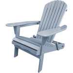 Axi rosalie chaise adirondack en bois, couleur grise transat / chaise longue / assise de jardin / 100 ...