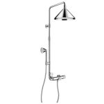 Hansgrohe - axor showerpipe front - showerpipe 279 mm 2jet, mitigeur thermostatique de douche, chrome ...