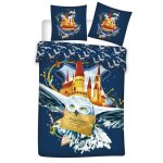 Parure de lit rversible - harry potter, poudlard - 140 cm x 200 cm