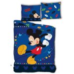 Parure de lit r�versible mickey qui danse ? 140x200 cm ? disney officiel