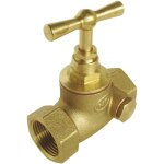 Ayor - robinet d'arr�t � potence � purge � visser - double femelle 3 / 4' - laiton brut