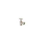Robinet d'arr�t �querre pour wc - 3 / 8' - t�te � clapet - laiton nickel�