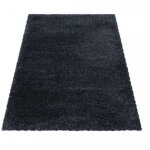 Ayyildiz tapis � poils longs shaggy - ultra doux et moelleux - chambre � coucher - noir - 120x170 cm