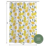 Azao rideau de douche 180 x 200 cm citron z�lie