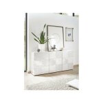 Azura home design - buffet 3 portes mirel blanc 181 cm