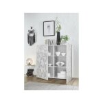 Azura home design - buffet haut 2 portes luther en blanc 121x111 cm Azura home design - buffet haut 2 portes luther en blanc 121x111 cm