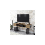 Azura home design - meuble tv suspendu peti noyer 135 cm