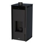 Azura home design - po�le � granul�s sans �lectricit� free 11 kw - noir