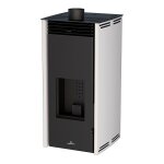 Azura home design - pole  pellet - sans electricite - free 6 kw couleur blanc