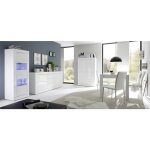 Salle  manger complte basic blanc laqu - sans