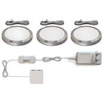 B. k. licht - lot de 3 spots en saillie, spots led vitrine, cuisine, armoire, 170lm par spot, blanc chaud ...