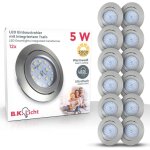 B. k. licht - lot de 6 - 12 spots led encastrables ultra - plats orientables platine led 5w intgre ...