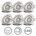 B. k. licht - lot de 6 spots led à encastrer dimmables orientables spots plafond à encastrer B. k. licht - lot de 6 spots led à encastrer dimmables orientables spots plafond à encastrer