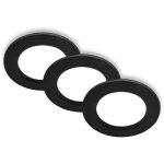 B. k. licht - briloner jeft set de 3 spots led encastrables 230v, plats, 9 cm de diamtre, lumire blanc ...