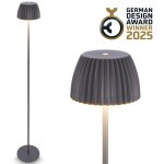Briloner champ led lampadaire sans fil ip44, variateur, tactile, batterie, german design award winner ...