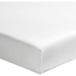 Drap housse bb blanc percale bonnet 15 cm 60x120