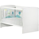 Les tendances - lit volutif 140x70 en bois blanc
