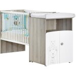 Les tendances - lit combin volutif 120x60 en 90x190 en bois blanc