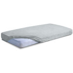 Babymatex - drap housse matelas enfant coton premium oeko tex gris 60 x 120 cm