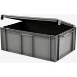 Bac plein 600 x 400 x 246 mm 45 l + couvercle solidaire - gris - gilac