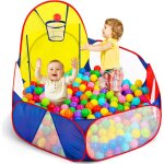 Bac � balles enfants 120 cm, tente pop - up maison jeu, parc ramper, panier basket, rangement zipp�, ...