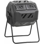 Bac  compost de jardin noir 73x64x95 cm 160 l