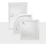 Idralite ? receveur de douche � poser en acrylique 100x100 cm ? couleur blanche brillante ? hauteur 4 ...