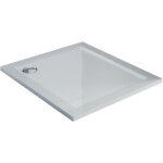 Bac � douche en acrylique bord� blanc brillant mod. flower 70x70x4 carr�