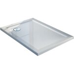 Idralite - bac � douche en acrylique bord� blanc brillant mod. flower 80x100x4 rectangulaire