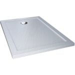 Idralite ? receveur de douche rectangulaire 80x140 cm ? acrylique effet pierre blanc ? �paisseur 4 cm ...