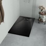 Bac de douche smc noir 100 x 80 cm
