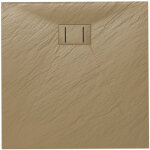 Bac  douche tourterelle effet pierre mod. blend 90x90 cm carr