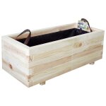 Bac  fleurs en bois bardane 90 x 40 x 33 cm