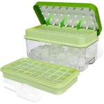 Bac � gla�ons avec couvercle - 64 gla�ons - d�moulage facile - cocktails, whisky, caf� - 2 bols + 1 seau ...