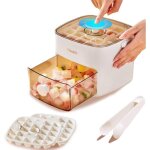 Bac � gla�ons avec couvercle, en silicone comestible (avec r�cipient), 48 compartiments double couche, ...