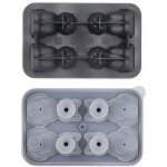 Bac � gla�ons, ice cube tray, bac a glacons avec couvercle de chat 3d, bac a glacon silicone 4 trous ...