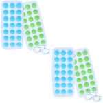 Bac  glaons en silicone 4 pices, bac  glaons avec couvercle et bac  glaons  clipser, sans bpa, ...
