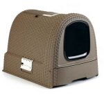 Curver maison de toilettes pour chat moka