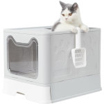 Bingo paw - bac litire chat xxl - maison de toilette chat ferme - 50. 8 x 41 x 38. 6cm