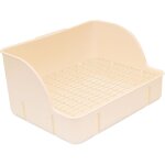 Bac liti�re cochon d?inde lapin plastique 11, 4x8, 7x6, 1 pouces, grille amovible nettoyage facile