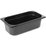 Bac polycarbonate noir gn 1 / 4 hauteur 65 mm - hendi 862636